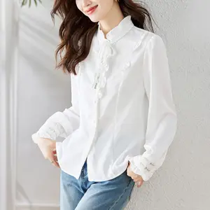 StyleCast Women Solid Mandarin Collar Cotton Casual Shirt