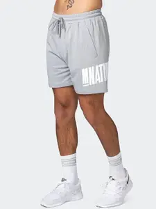 StyleCast x Revolte Men Typography Printed Low-Rise Shorts