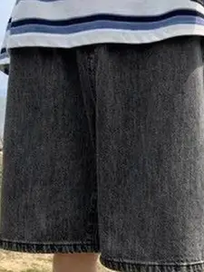 StyleCast Men Regular Fit Mid-Rise Denim Shorts