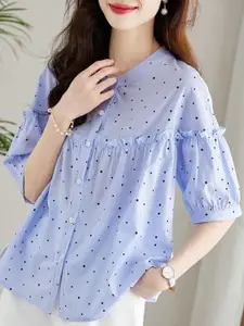 StyleCast Women Polka Dots Casual Shirt
