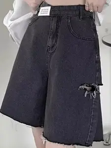 StyleCast Men Mid-Rise Denim Shorts