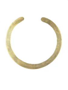 Silvermerc Designs Gold-Plated Hammered Textured Collar Necklace