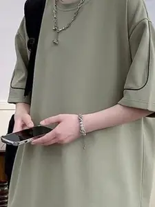 StyleCast Green Round Neck Short Sleeves T-Shirt With Shorts