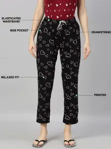 Kryptic Pack Of 2 Printed Pure Cotton Relaxed-Fit Lounge Pants