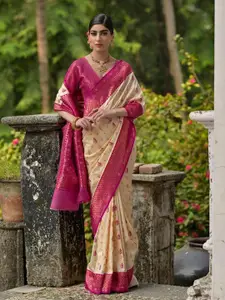 Anouk Woven Design Zari Silk Blend Banarasi Saree