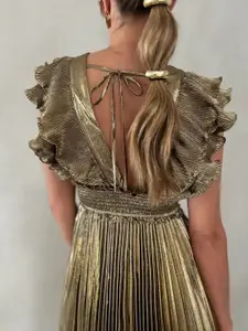 bebe Women Ruffled A-Line Dress