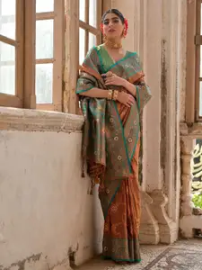 Anouk Women Floral Printed Banarasi Sarees