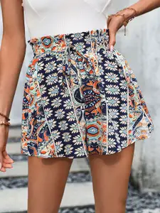 StyleCast x Revolte Women Printed Regular Fit Mid-Rise Shorts