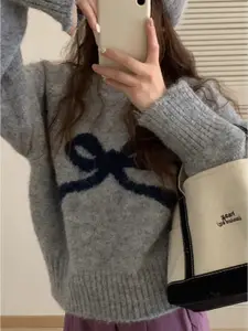 StyleCast Women Printed Pullover with Fuzzy Detail