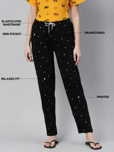 Kryptic Pack Of 2 Printed Pure Cotton Relaxed-Fit Lounge Pants
