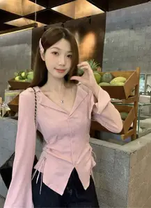 StyleCast x Revolte Women Ruched Shirt Style Top