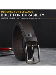 The Roadster Lifestyle Co Men Textured Leather Belt