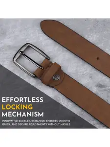 The Roadster Lifestyle Co. Men Textured Leather Belt