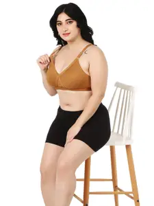 Designer Bugs Zan Women Pack of 3 Cotton Plus Size Full Coverage Non Padded T-shirt Bra