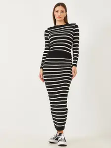 BIANCO LUCCI Stiped Top With Skirt Co-Ords