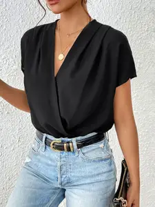 KPOP V-Neck Short Sleeves Bodysuits