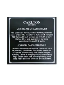 Carlton London 925 Sterling Silver Rhodium-Plated Heart Cubic Zirconia Pendant with Chain