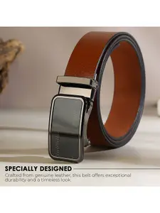 The Roadster Lifestyle Co Textured Leather Slim Belt