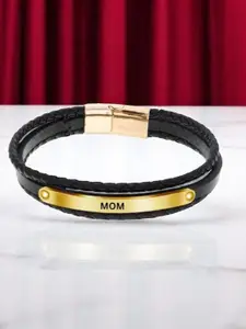 M Men Style Gold-Plated Stainless Steel Wraparound Bracelet