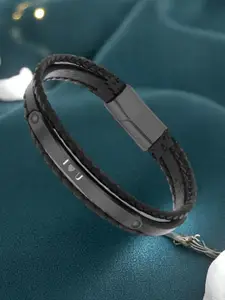 M Men Style Stainless Steel Wraparound Bracelet