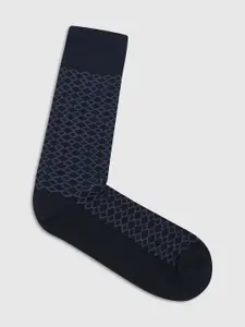 Blackberrys Men Patterned Cotton Above Ankle Length Socks
