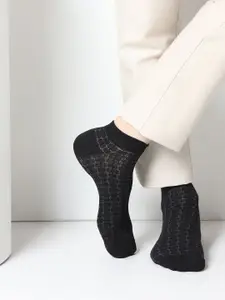 Blackberrys Men Pack Of 3 Patterned Cotton Ankle Length Socks