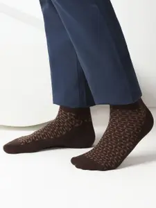 Blackberrys Men Pack Of 3 Patterned Ankle Length Socks