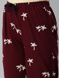 Kryptic Pack Of 2 Printed Pure Cotton Straight-Leg Lounge Pants