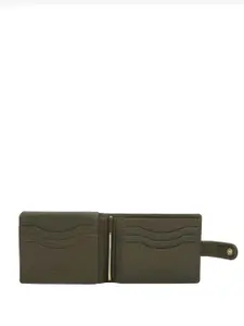 Da Milano Men Textured Leather Money Clip