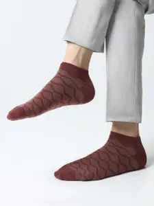 Blackberrys Men Pack Of 3 Patterned Ankle Length Socks