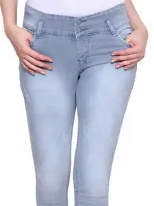 TYFFYN Women Slim Fit High-Rise Light Fade Stretchable Jeans