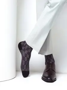 Blackberrys Men Patterned Cotton Above Ankle Length Socks