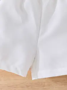 INCLUD Girls Striped Shirt Collar Top With Shorts