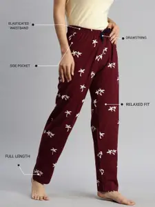 Kryptic Pack Of 2 Printed Pure Cotton Relaxed-Fit LoungePants