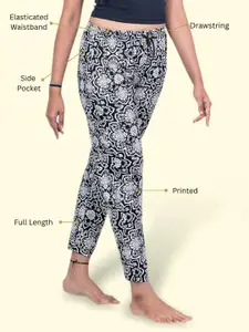 Kryptic Pack Of 2 Printed Pure Cotton Mid-Rise Lounge Pants