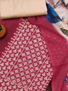 Peachmode Floral Embroidered Sequinned Unstitched Dress Material