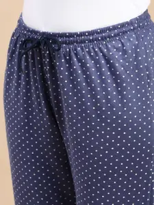 Kryptic Pack Of 2 Printed Pure Cotton Mid-Rise Lounge Pants