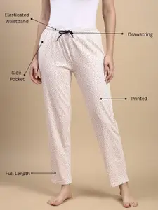 Kryptic Pack Of 2 Printed Pure Cotton Relaxed-Fit Mid-Rise Lounge Pants