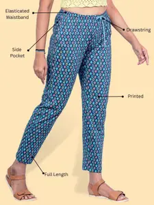 Kryptic Pack Of 2 Printed Pure Cotton Relaxed-Fit Mid-Rise Lounge Pants