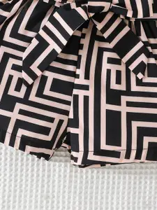 INCLUD Girls Round Neck Top With Shorts