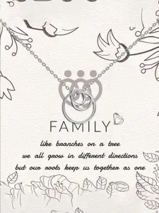 LeCalla 925 Sterling Silver-Plated Multi Circle Drop Statement Pendant With Chain