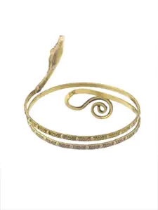 Silvermerc Designs Women Gold-Plated Snake Cuff Bracelet