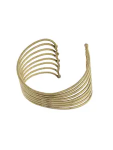 Silvermerc Designs Women Gold-Plated Spiral Cuff Bracelet