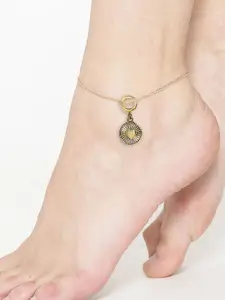 DressBerry Gold-Plated Charm Anklet