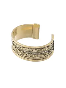 Silvermerc Designs Textured Gold-Plated Cuff Bracelet