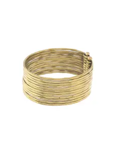 Silvermerc Designs Women Gold-Plated Wire Cuff Bracelet