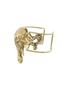 Silvermerc Designs Gold-Plated Elephant Head Cuff Bracelet
