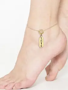 DressBerry Gold-Plated Charm Anklet