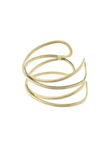 Silvermerc Designs Women Gold-Plated Wire Cuff Bracelet