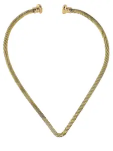 Silvermerc Designs Brass Gold-Plated Twisted Wire Choker Necklace